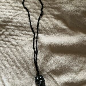 Black Skull Pendant Necklace